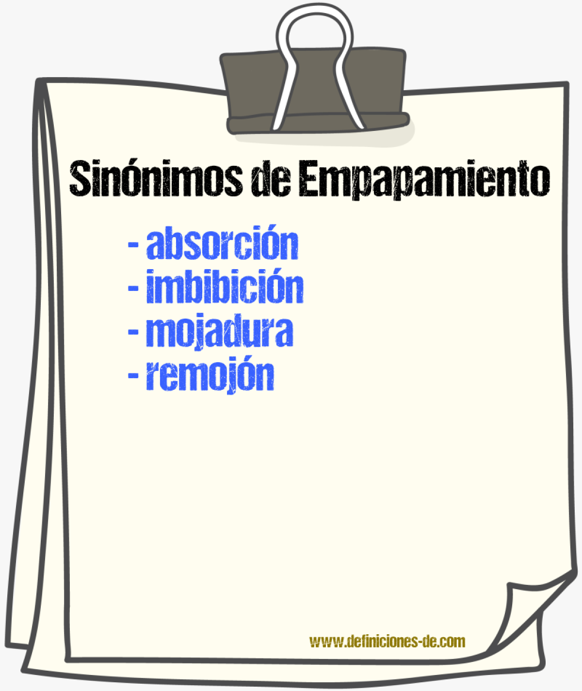 Sinnimos de empapamiento