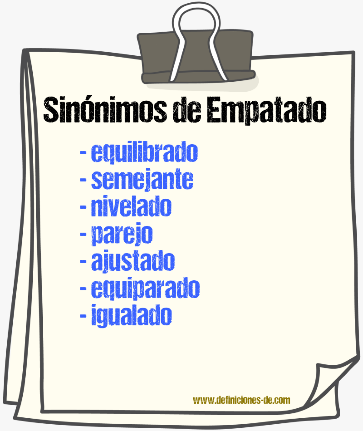 Sinnimos de empatado