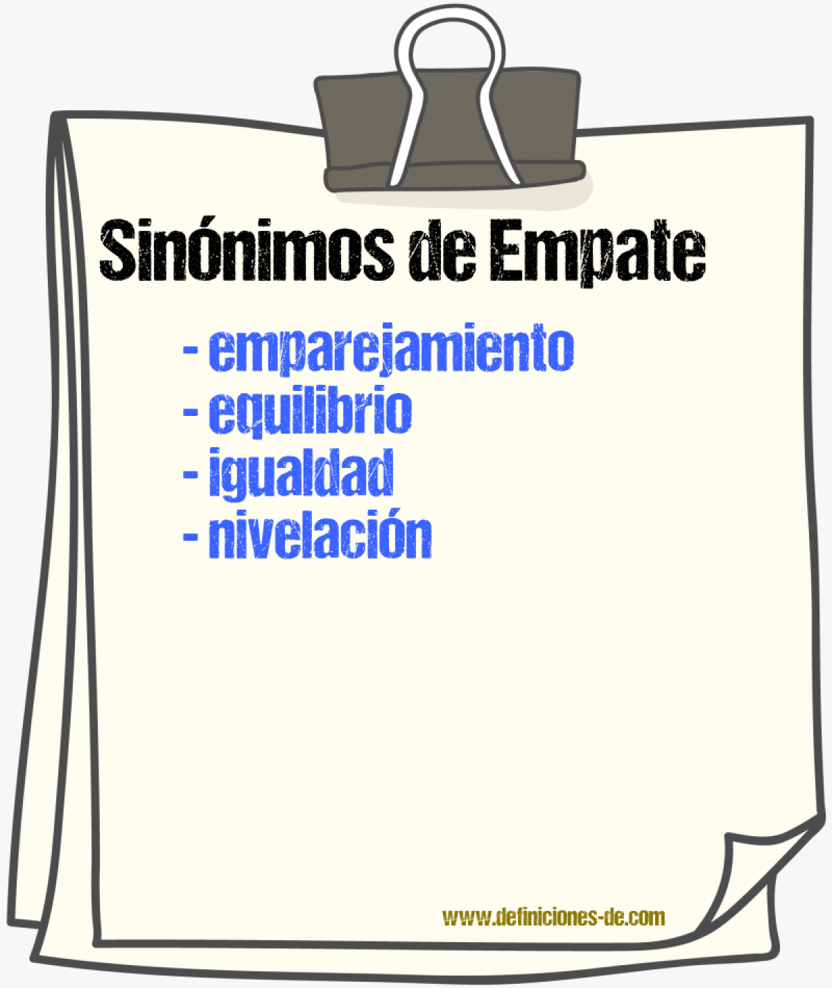 Sinnimos de empate