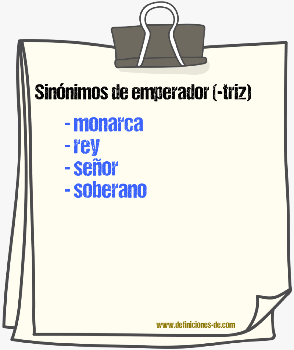 Sinnimos de emperador