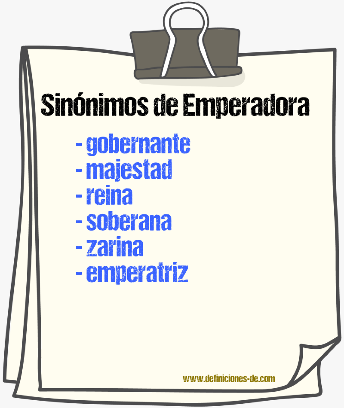 Sinnimos de emperadora