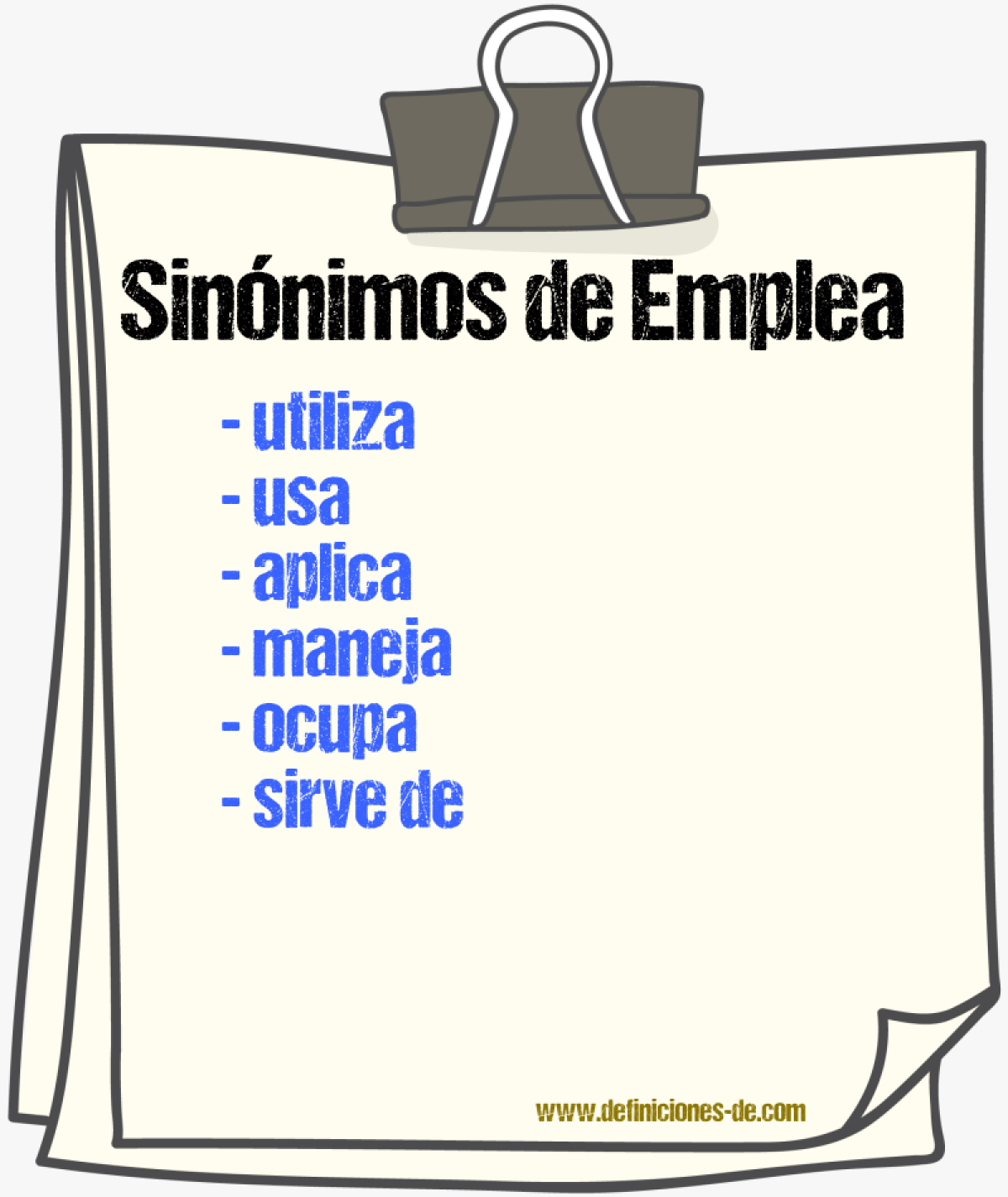 Sinónimos de emplea