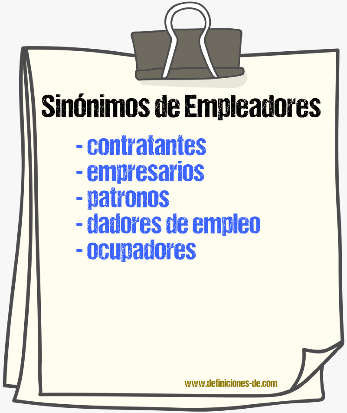 Sinónimos de empleadores