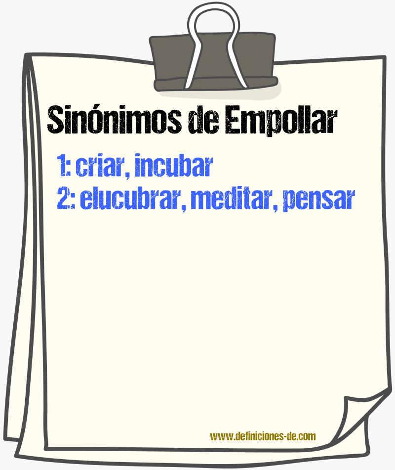 Sinnimos de empollar