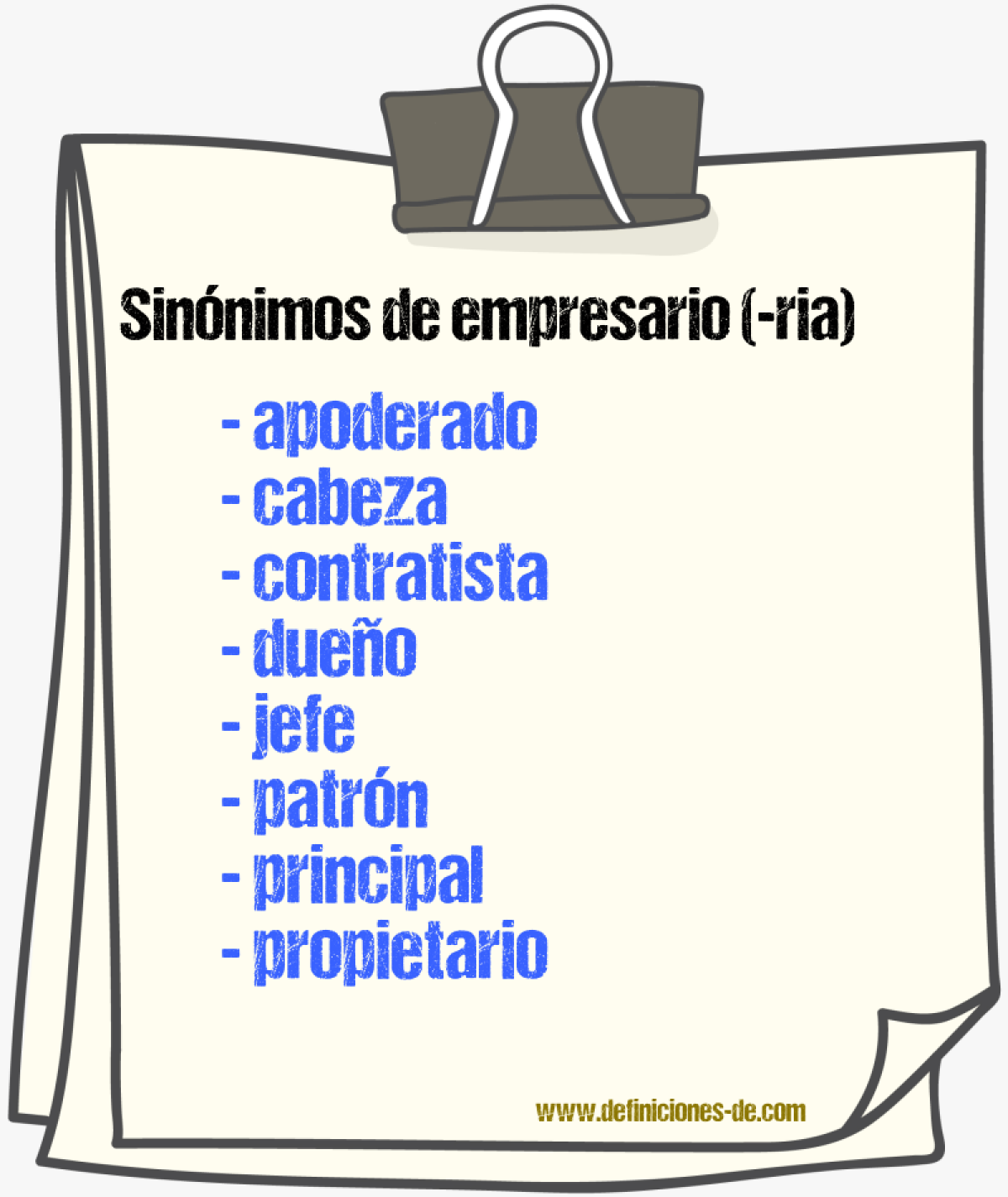 Sinnimos de empresario