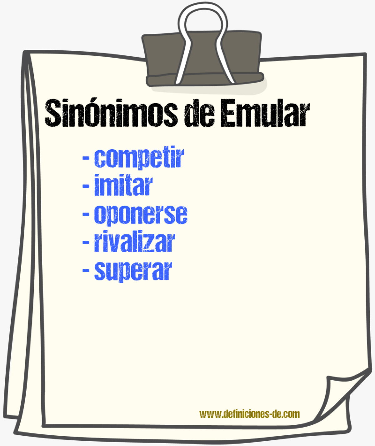 Sinnimos de emular