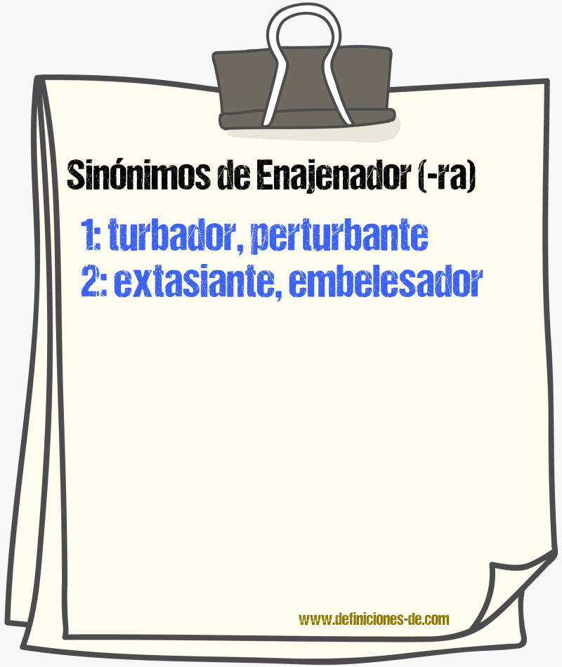 Sinnimos de enajenador