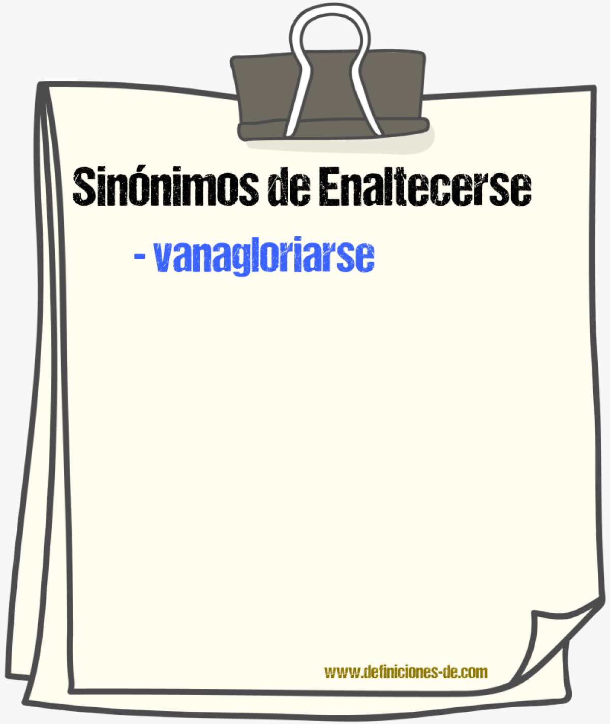 Sinnimos de enaltecerse