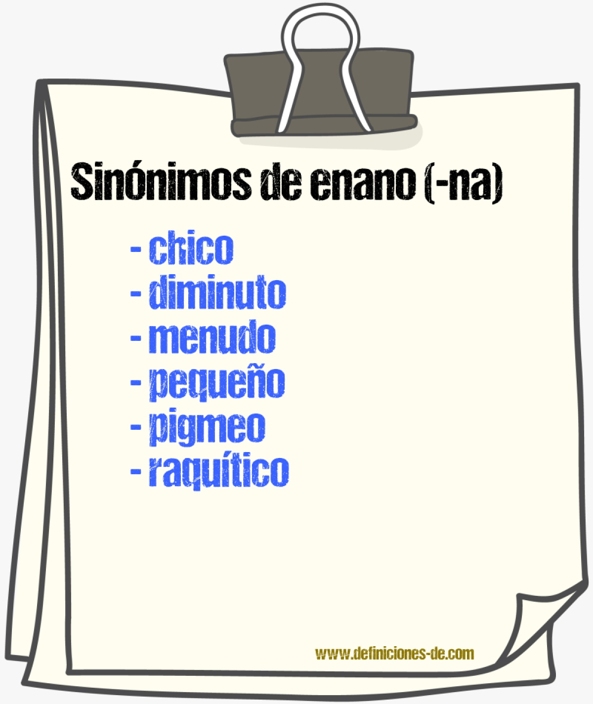 Sinnimos de enano