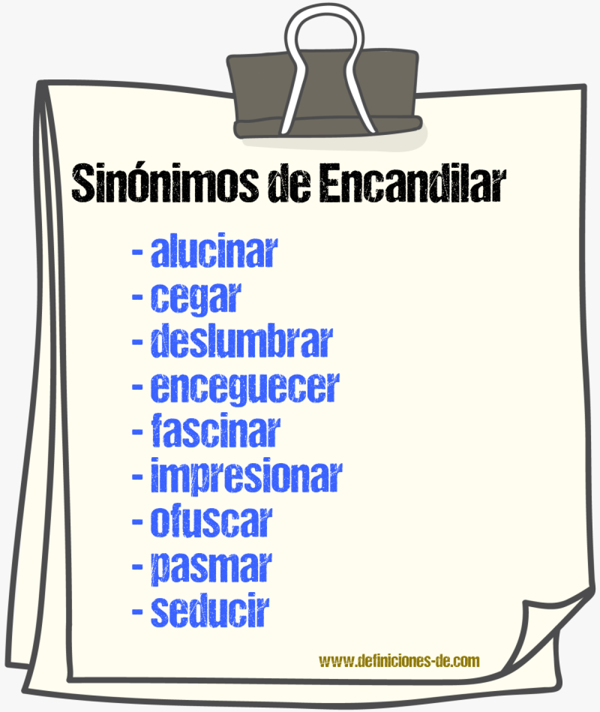 Sinnimos de encandilar