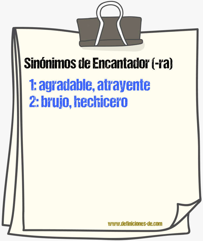 Sinnimos de encantador