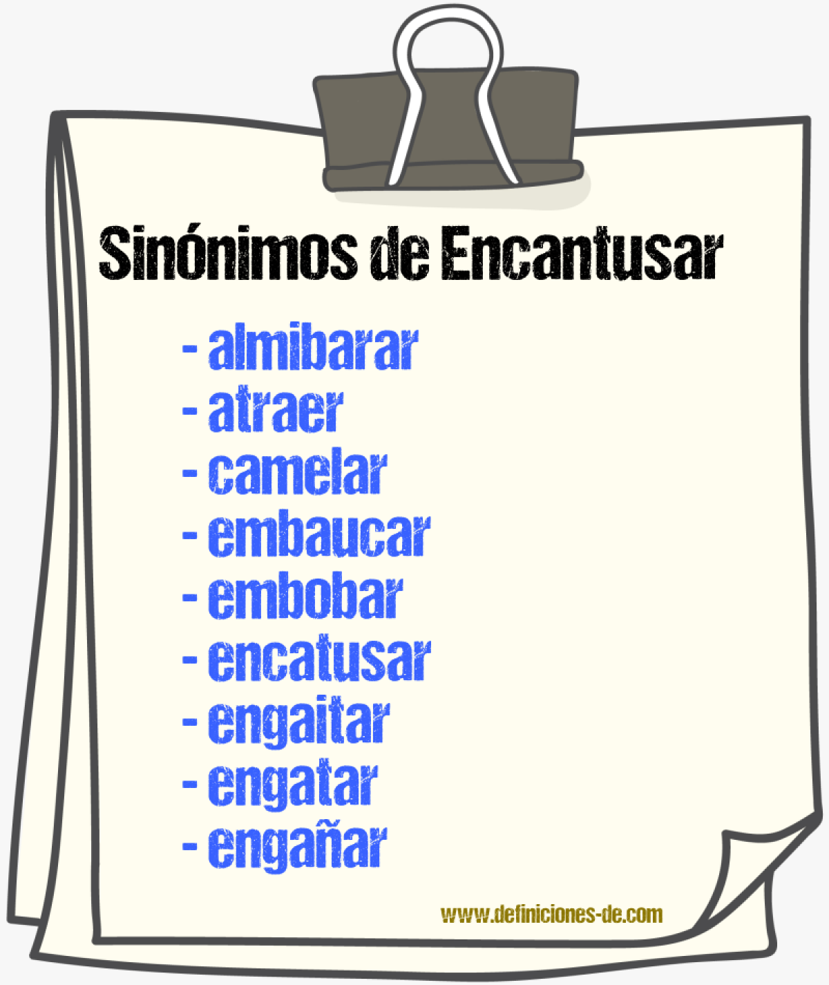 Sinnimos de encantusar