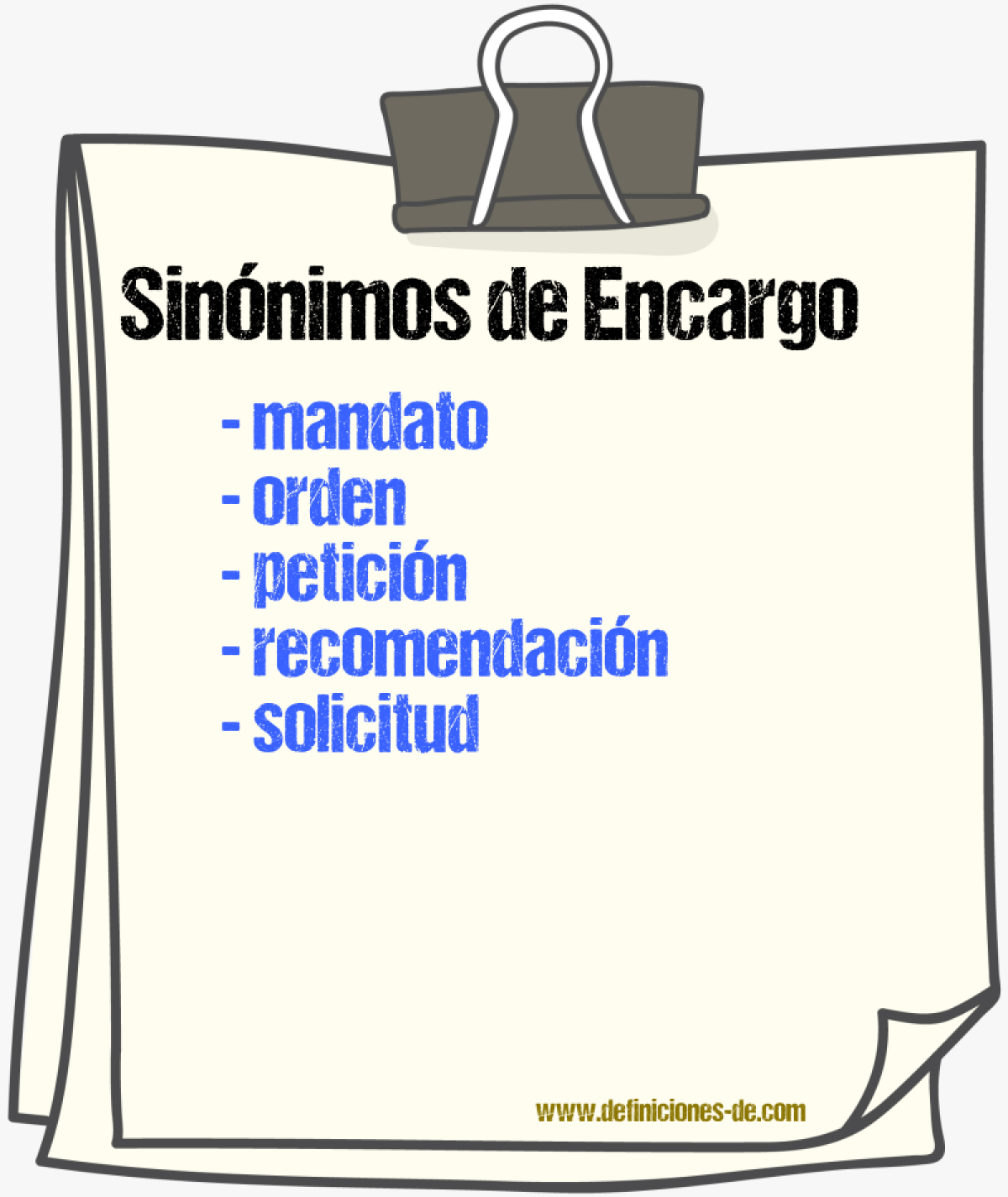 Sinnimos de encargo