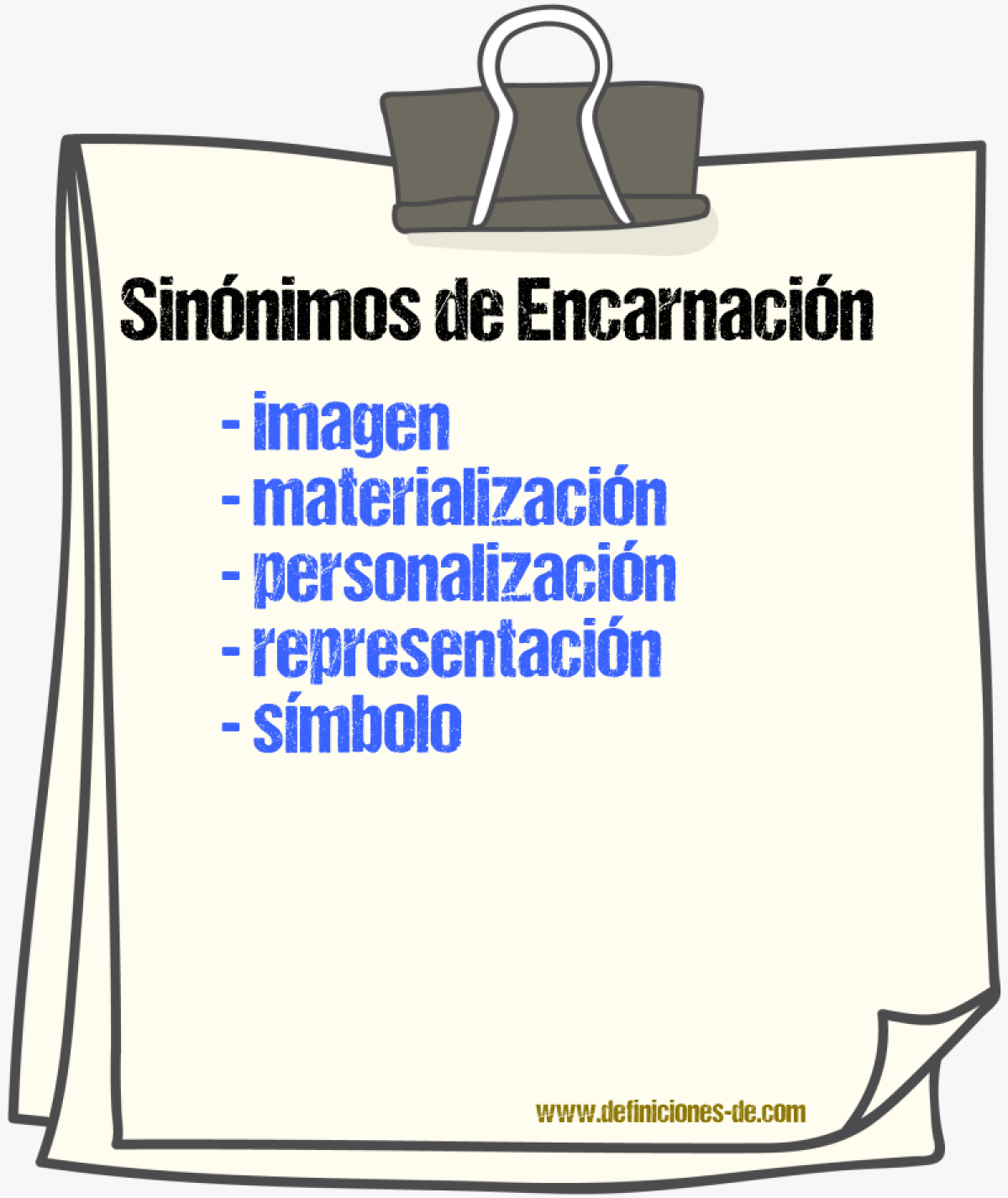 Sinnimos de encarnacin