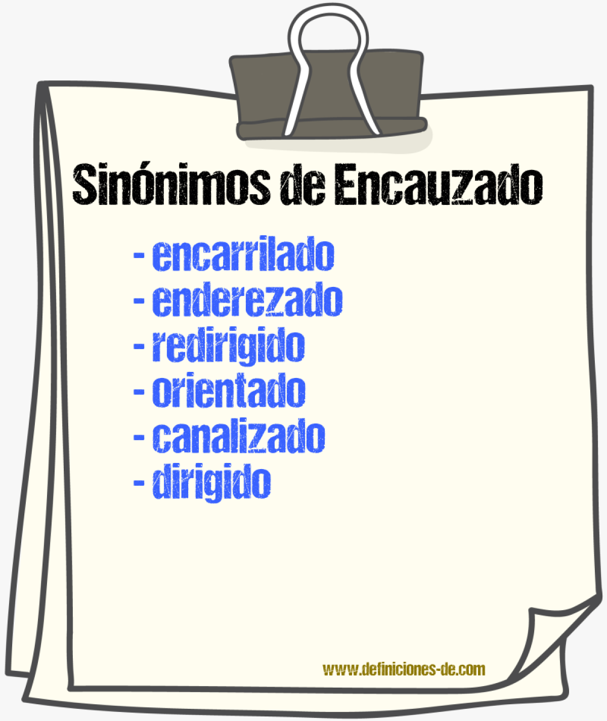 Sinnimos de encauzado