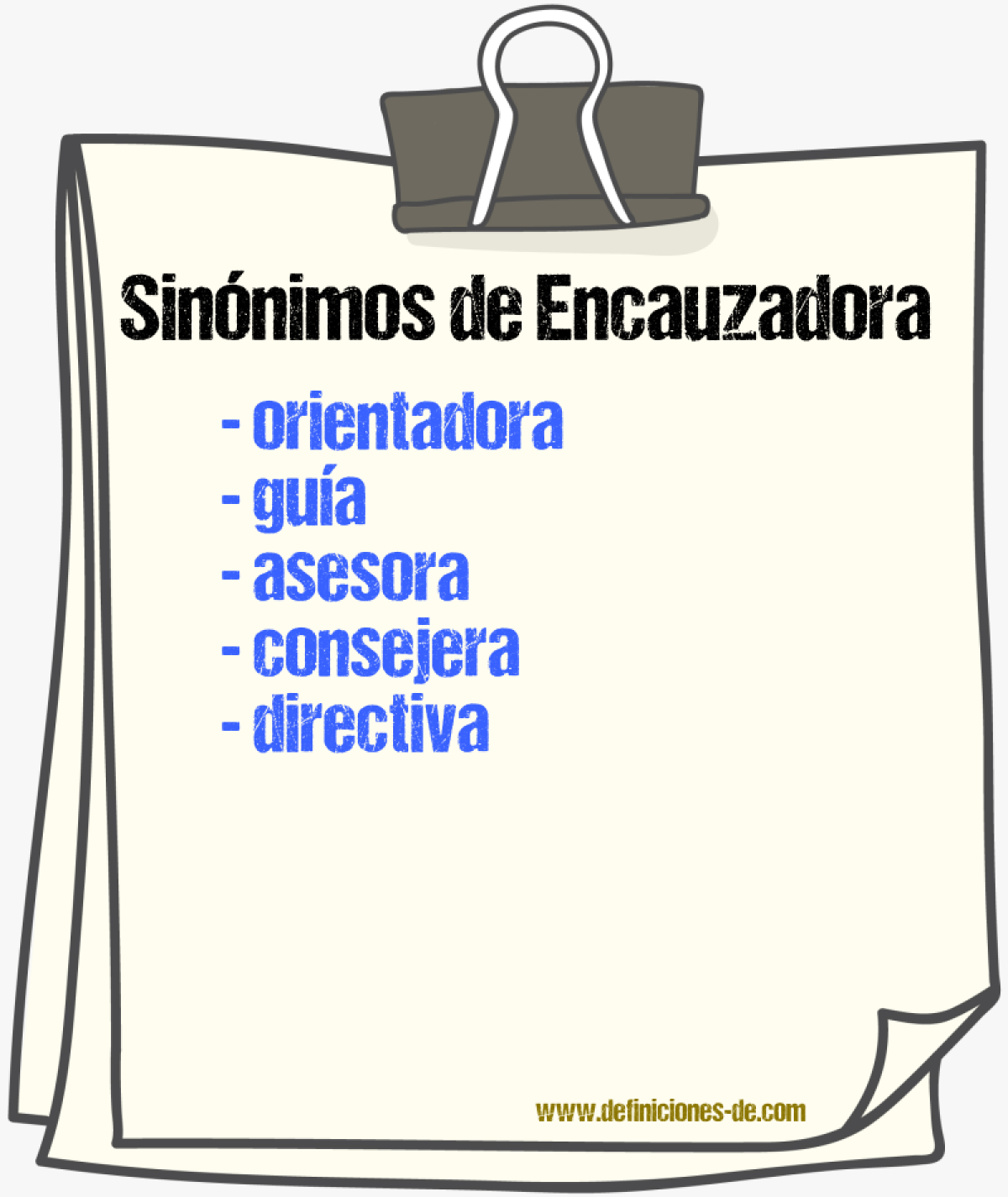 Sinónimos de encauzadora