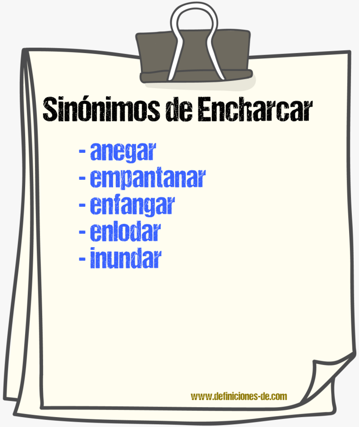 Sinnimos de encharcar