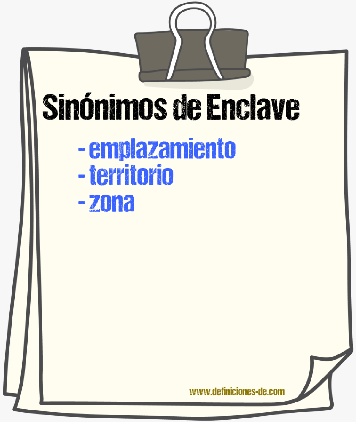 Sinónimos de enclave