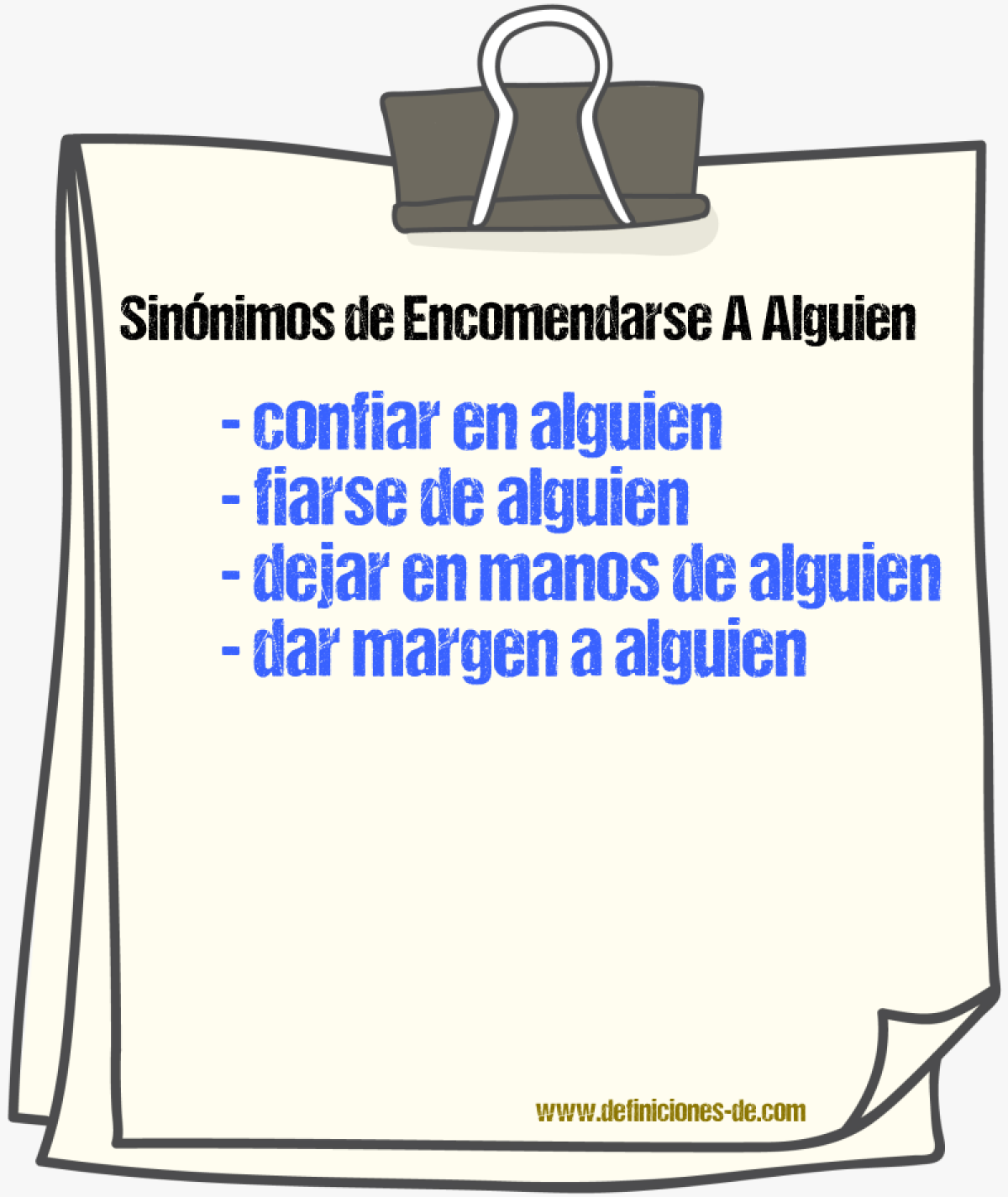Sinónimos de encomendarse a alguien