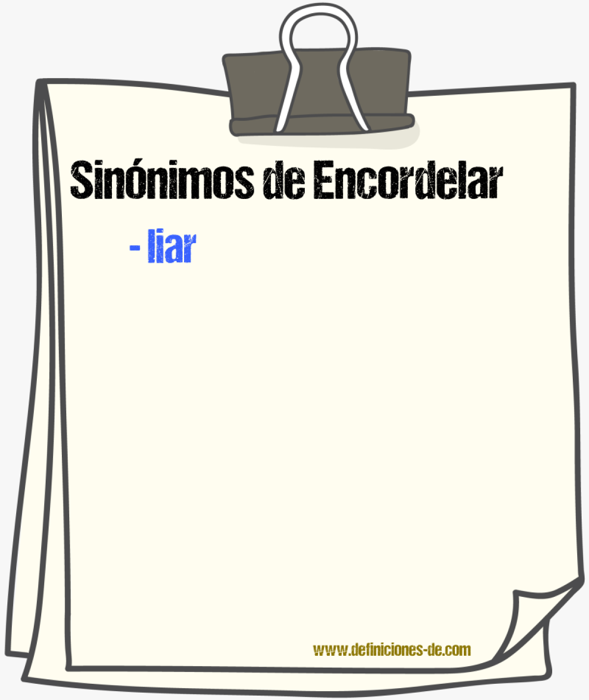 Sinnimos de encordelar