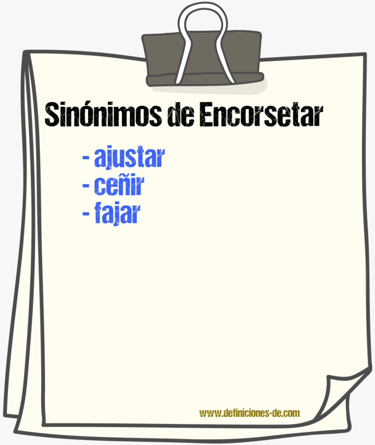 Sinnimos de encorsetar