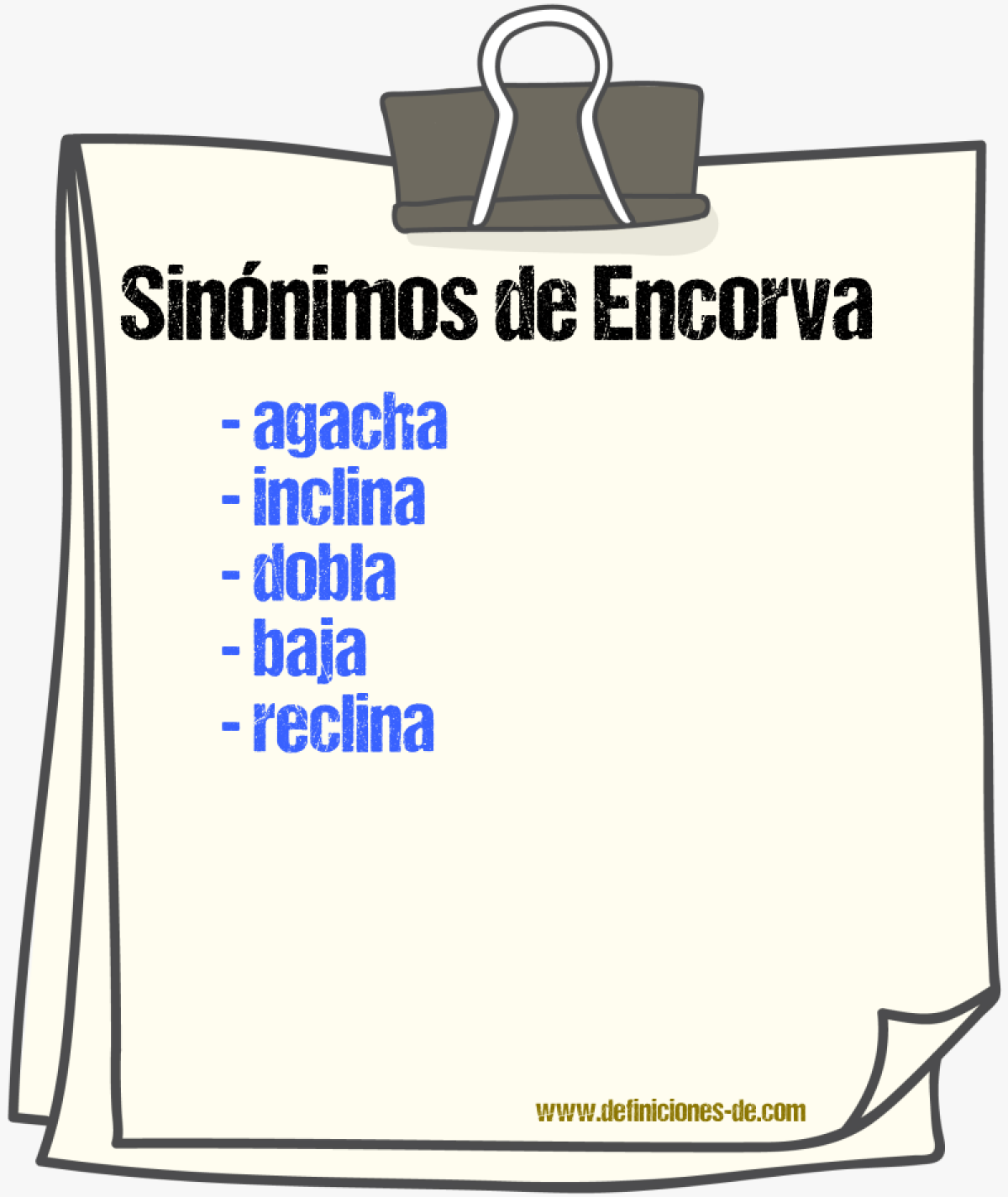 Sinónimos de encorva