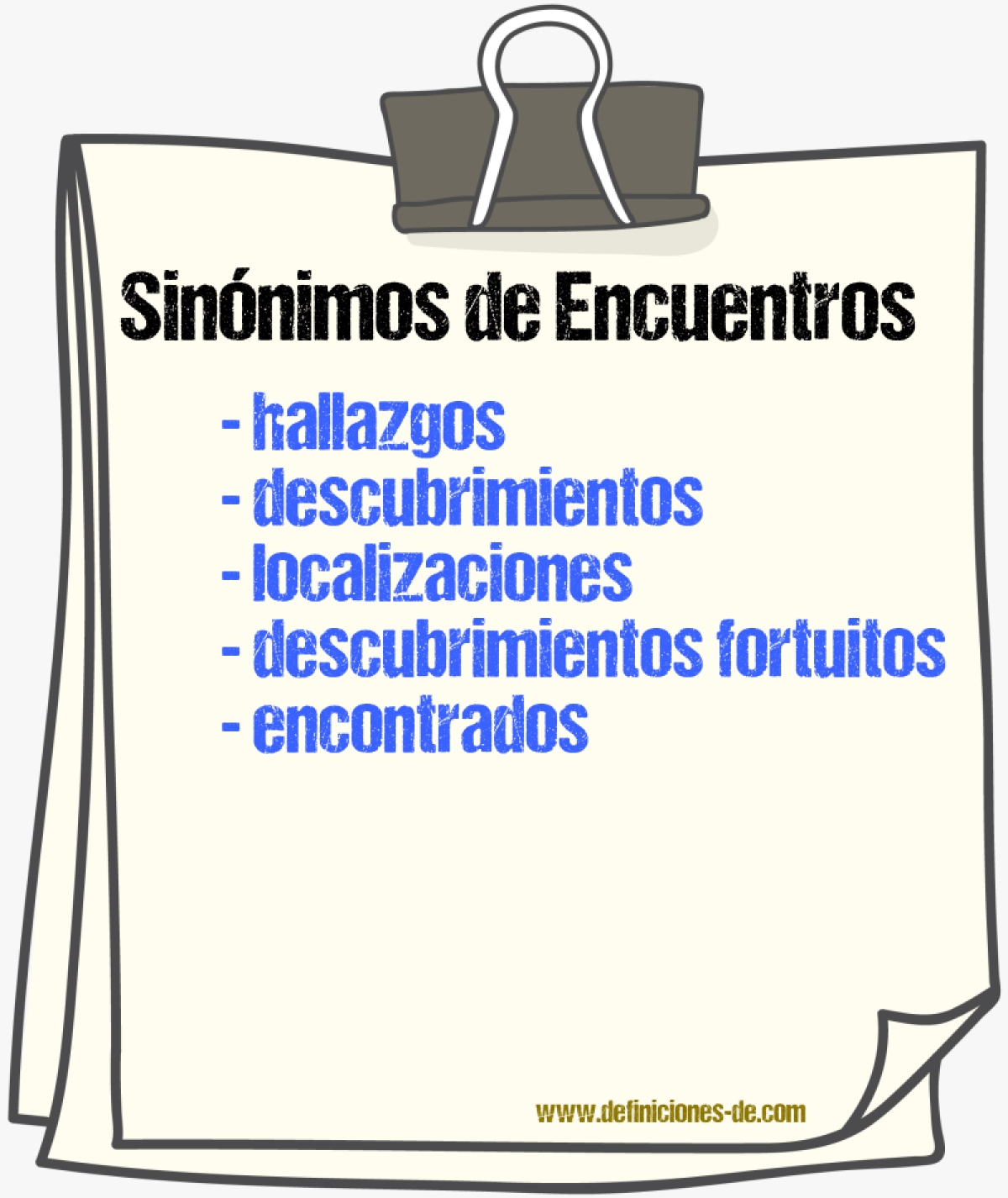Sinónimos de encuentros