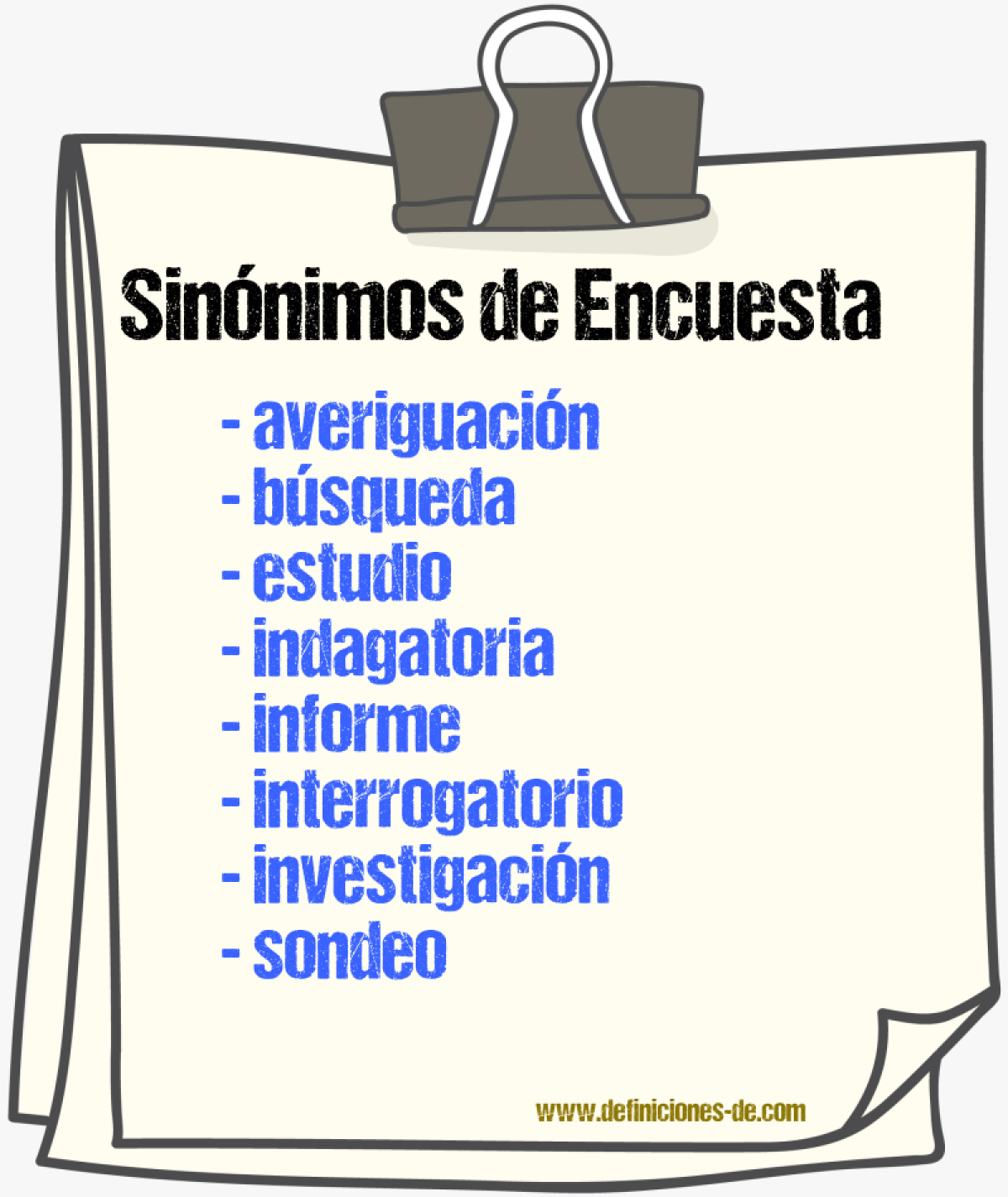 Sinnimos de encuesta