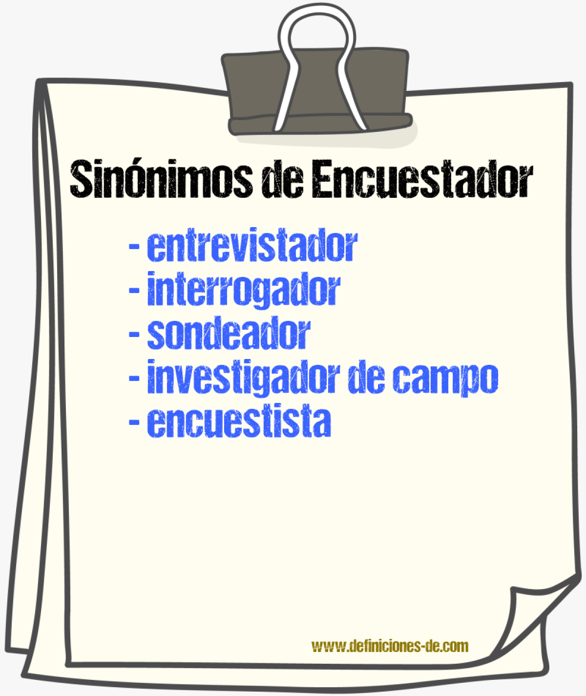 Sinónimos de encuestador