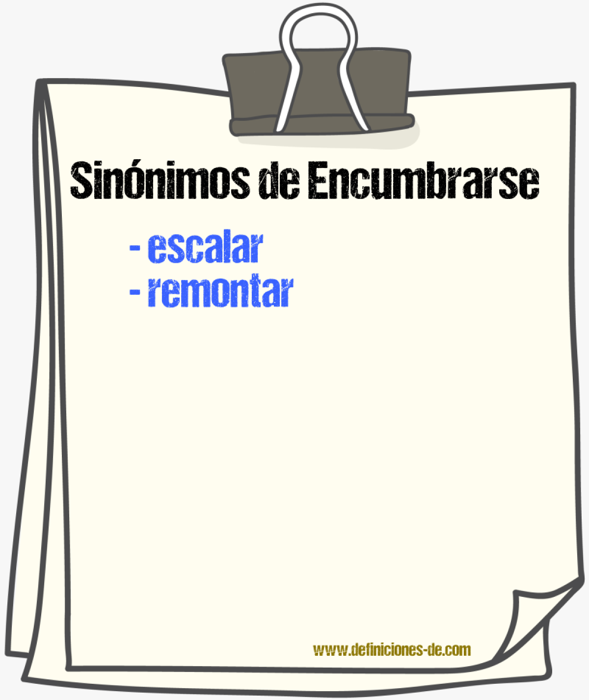 Sinnimos de encumbrarse