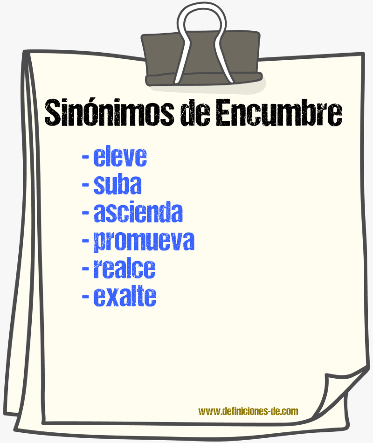 Sinónimos de encumbre