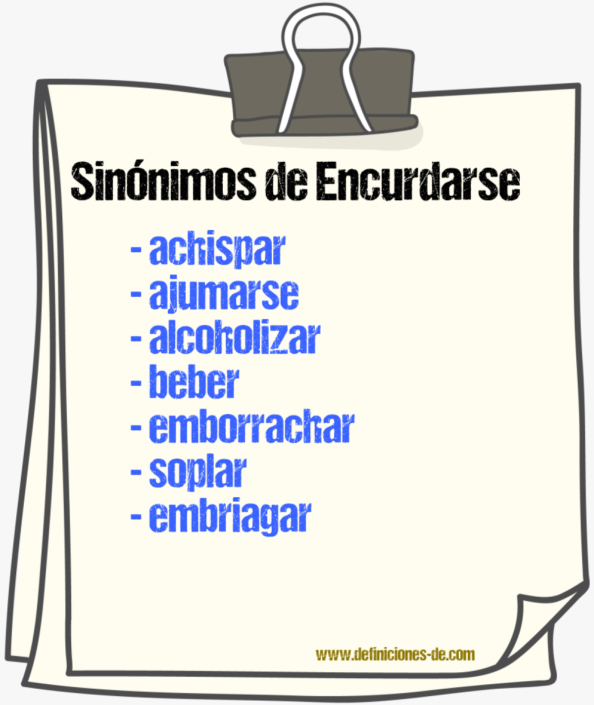 Sinnimos de encurdarse