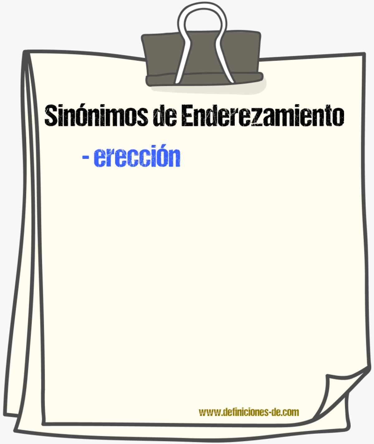 Sinnimos de enderezamiento