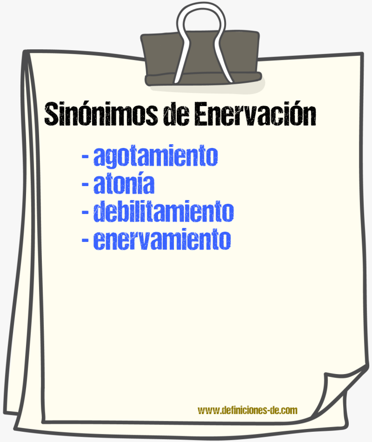 Sinnimos de enervacin