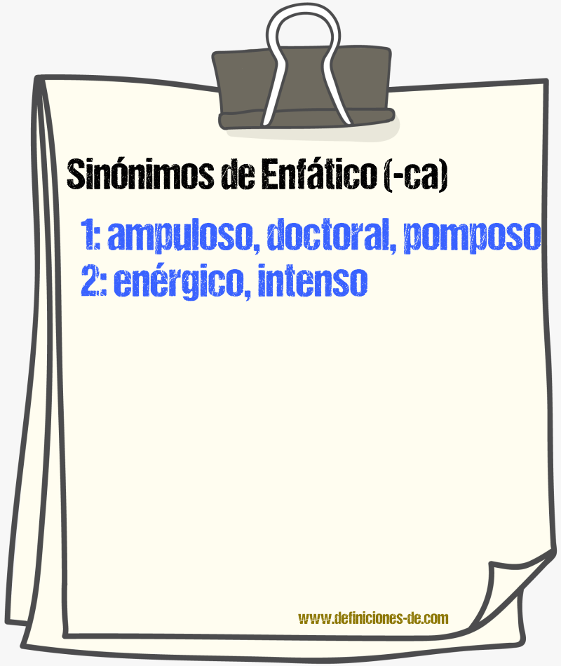 Sinnimos de enftico