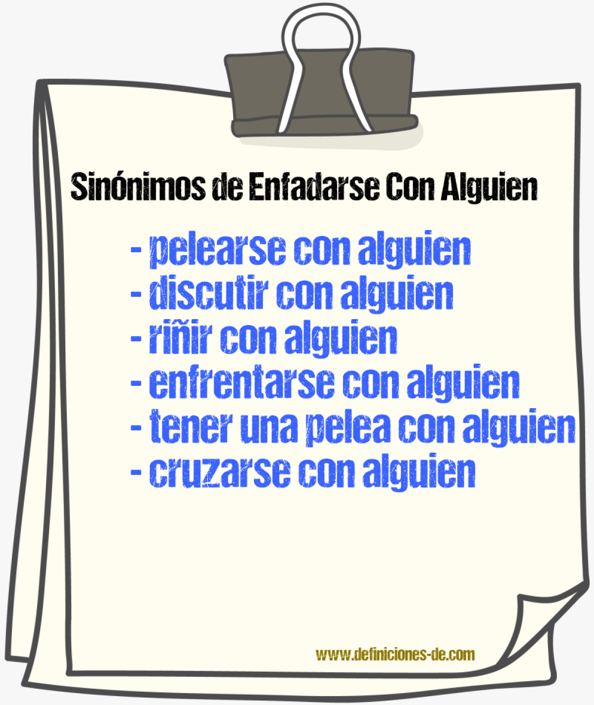 Sinónimos de enfadarse con alguien