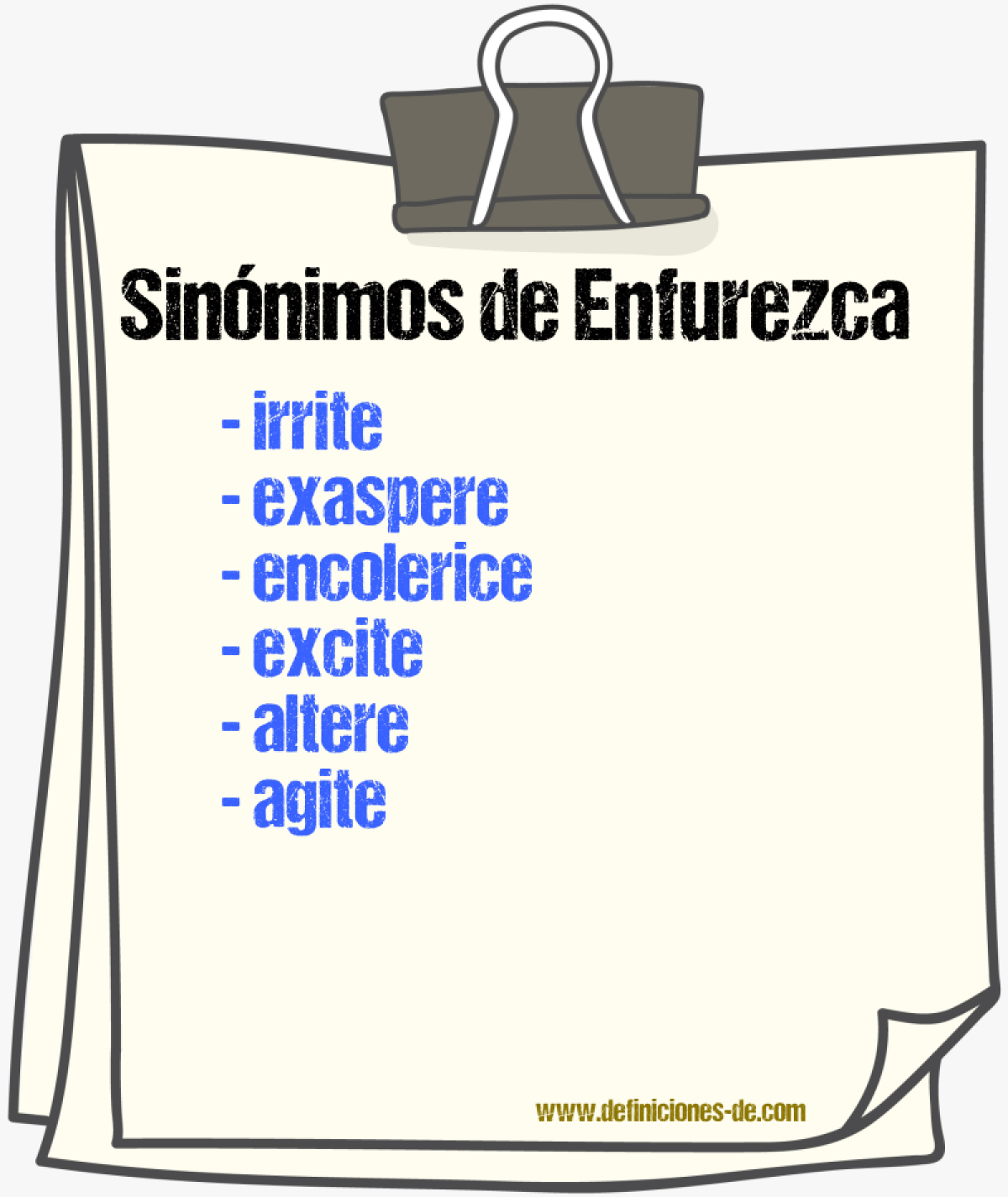Sinónimos de enfurezca
