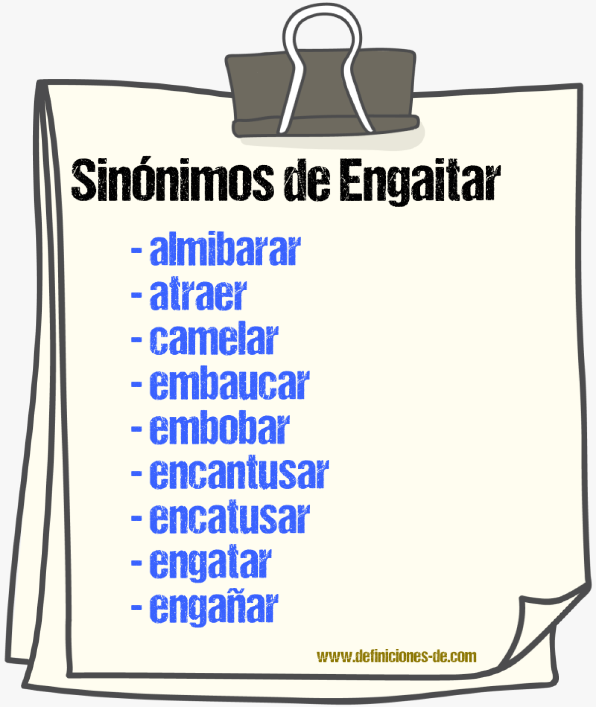 Sinnimos de engaitar