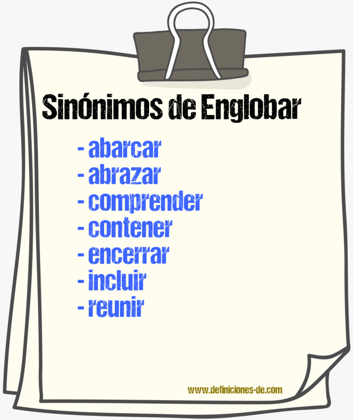 Sinónimos de englobar