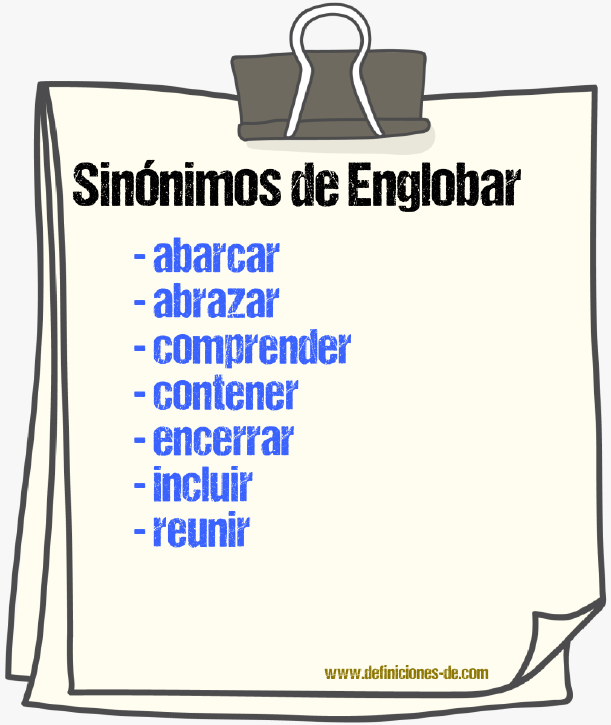 Sinnimos de englobar