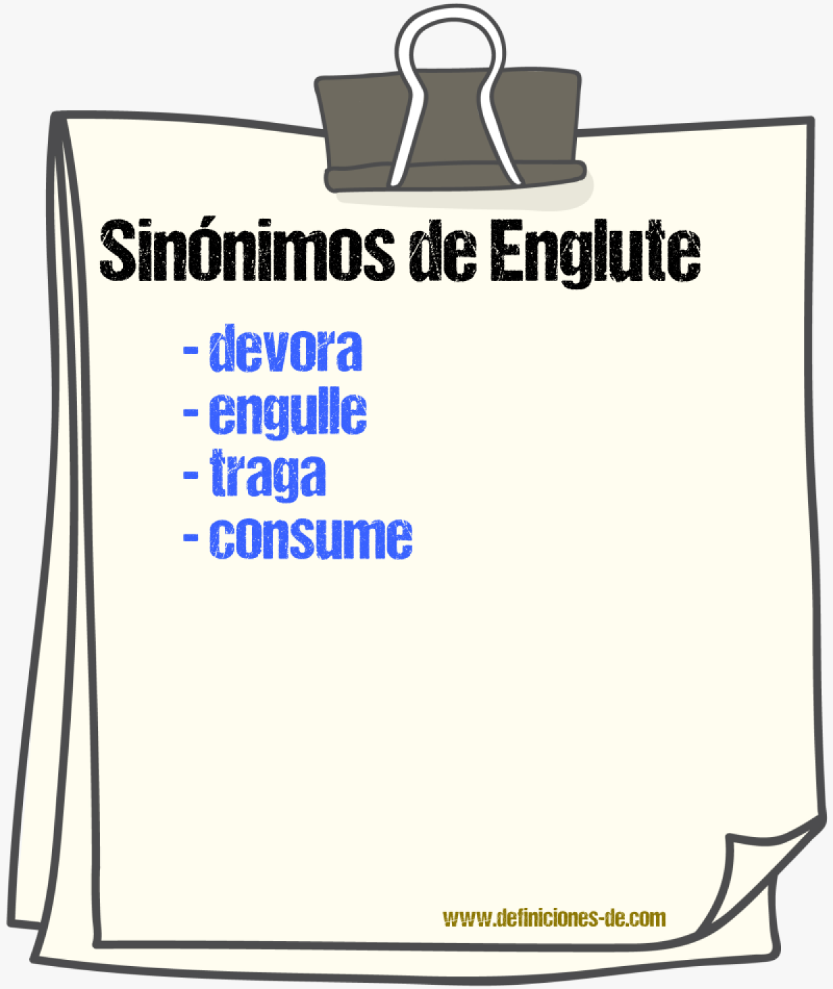 Sinónimos de englute