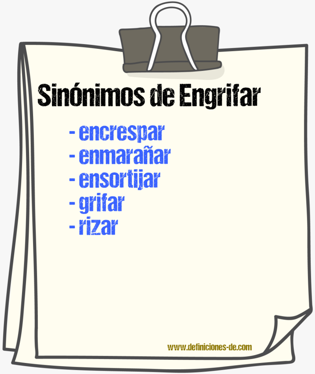 Sinnimos de engrifar