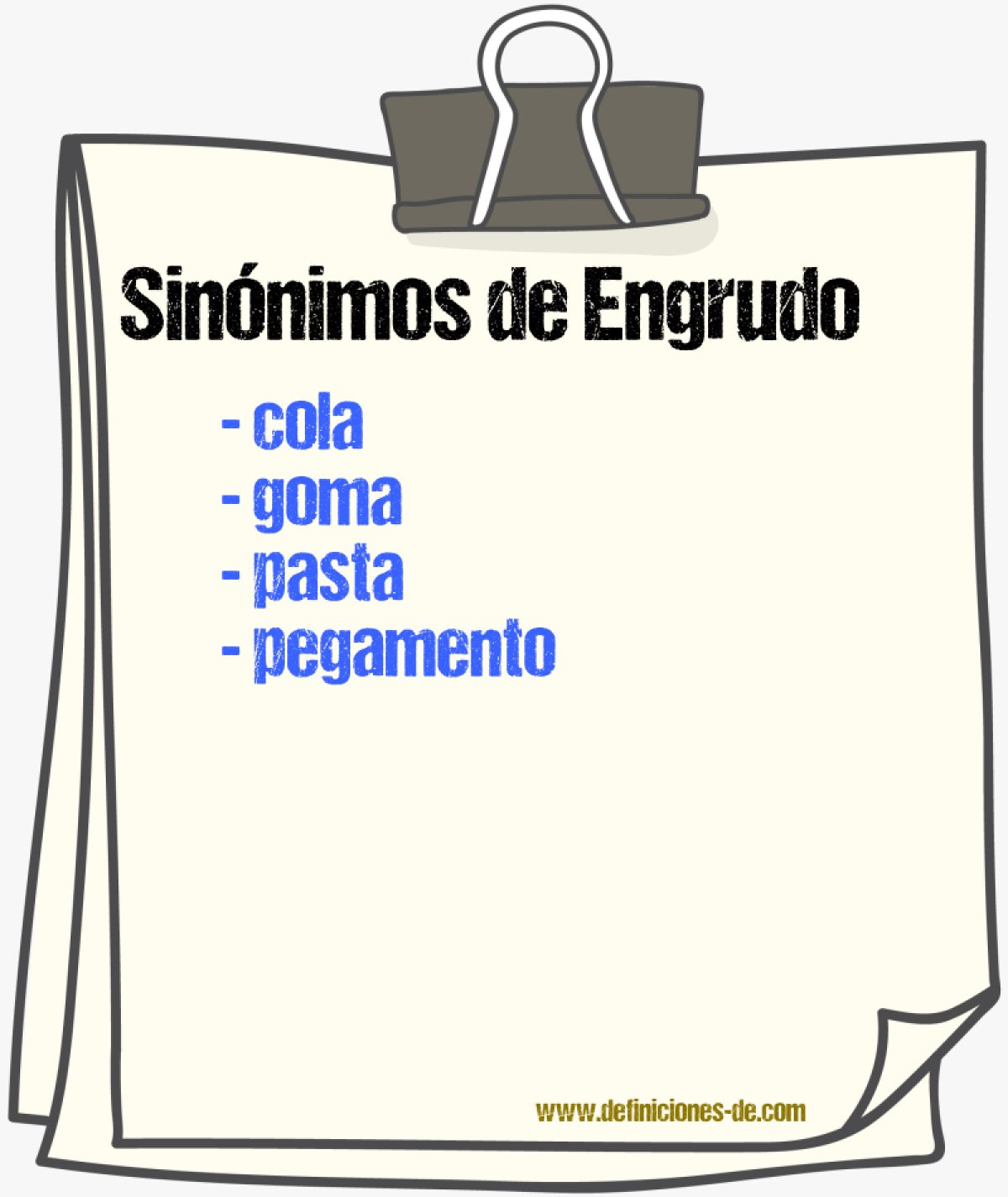 Sinnimos de engrudo