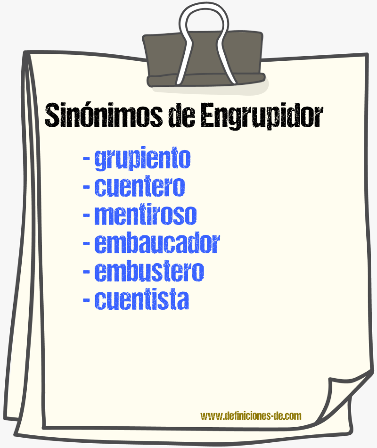 Sinnimos de engrupidor