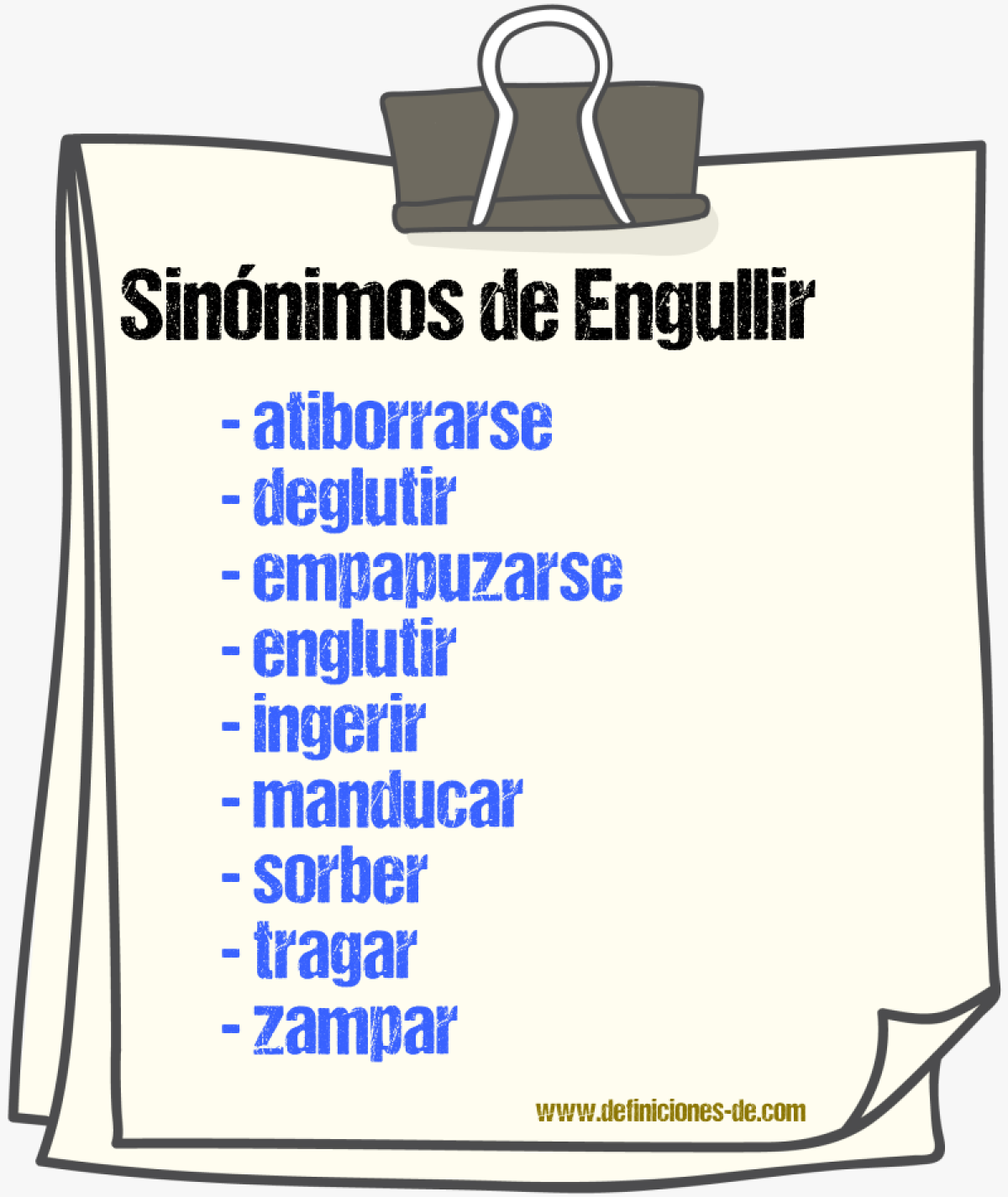 Sinnimos de engullir