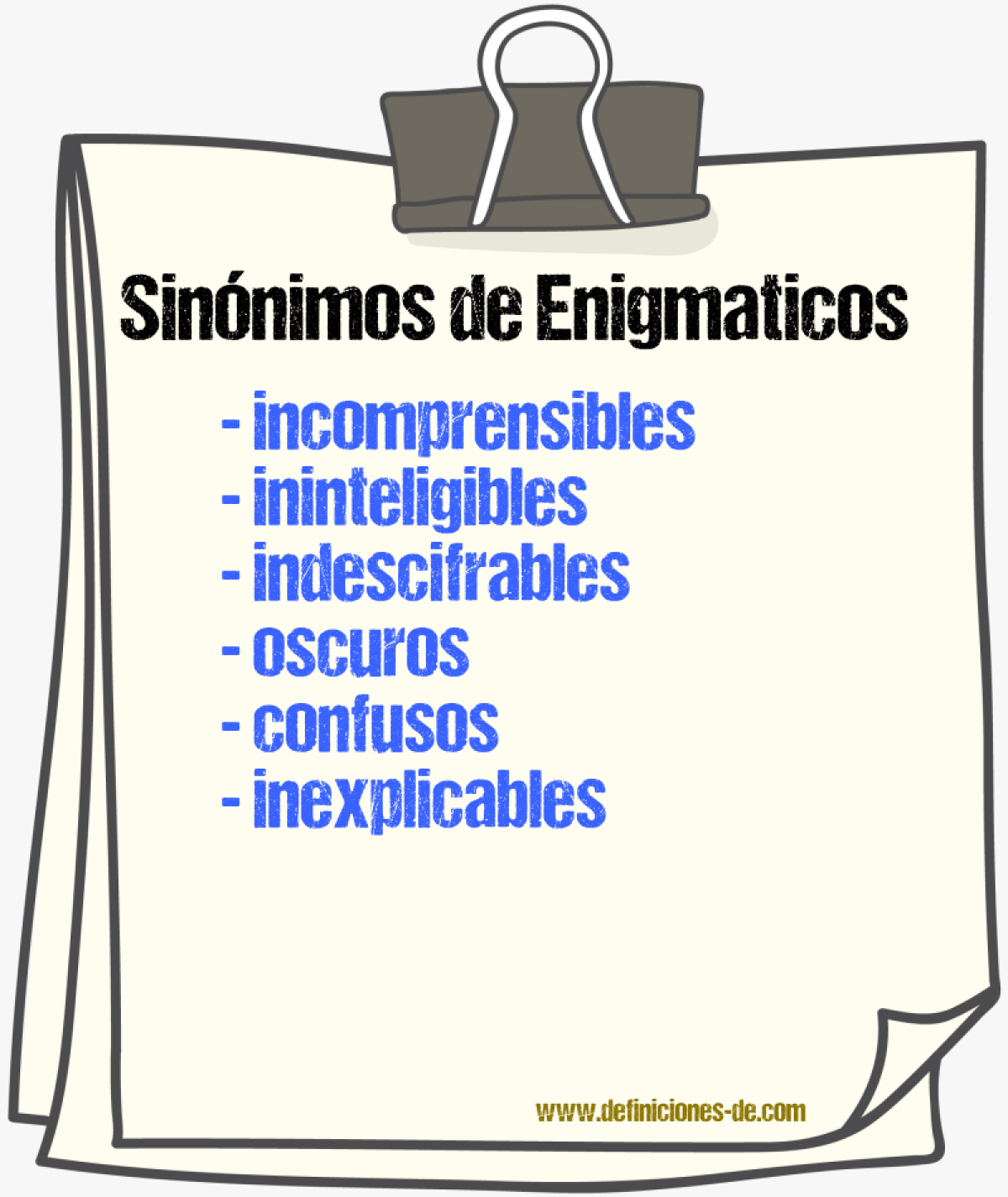 Sinónimos de enigmaticos