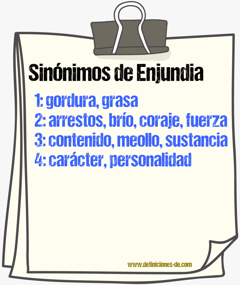 Sinnimos de enjundia