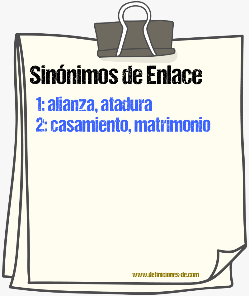 Sinnimos de enlace