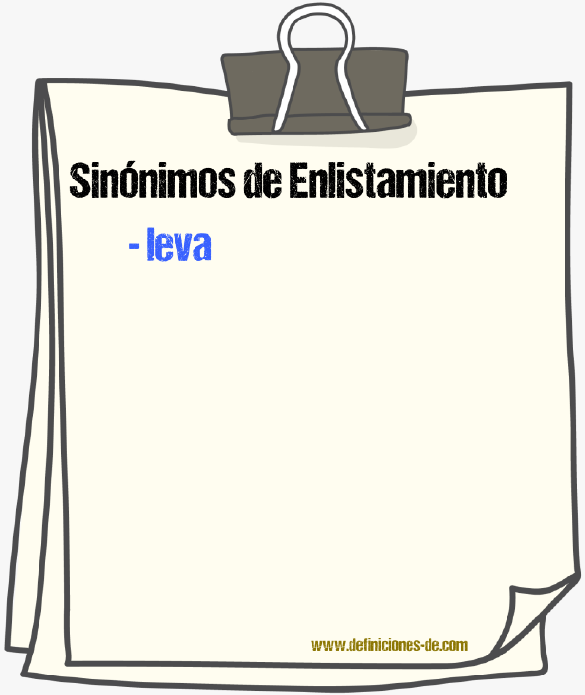 Sinnimos de enlistamiento