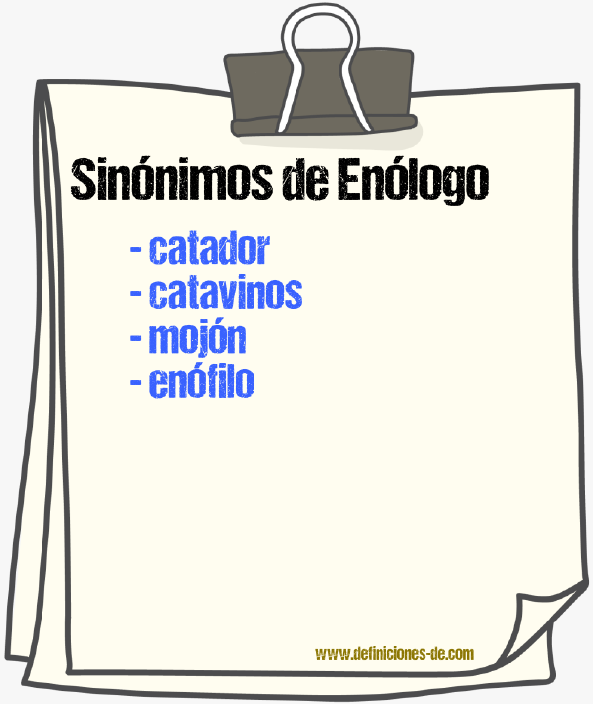 Sinnimos de enlogo